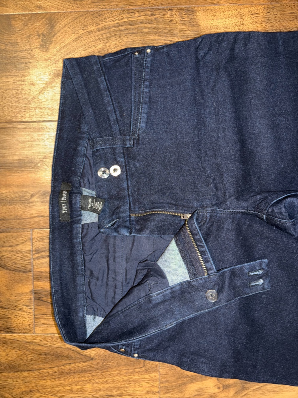 WHBM Dark Denim Trouser Pants - Picture 2 of 4